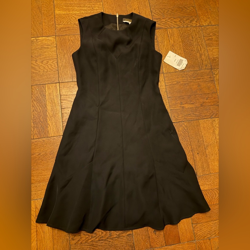 Authentic Louis Vuitton Classic Black Sleeveless Women's  Flare Dress size 36
